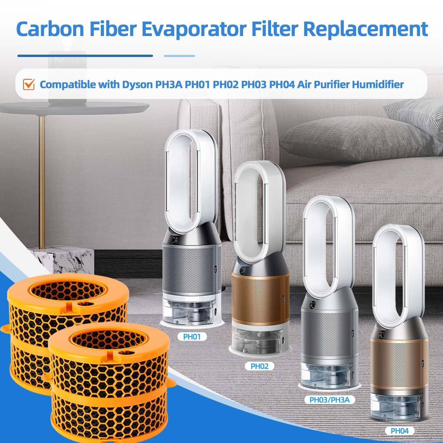Dyson PH01、PH02、PH03、PH04、PH3A空気清浄機蒸発器フィルター交換 