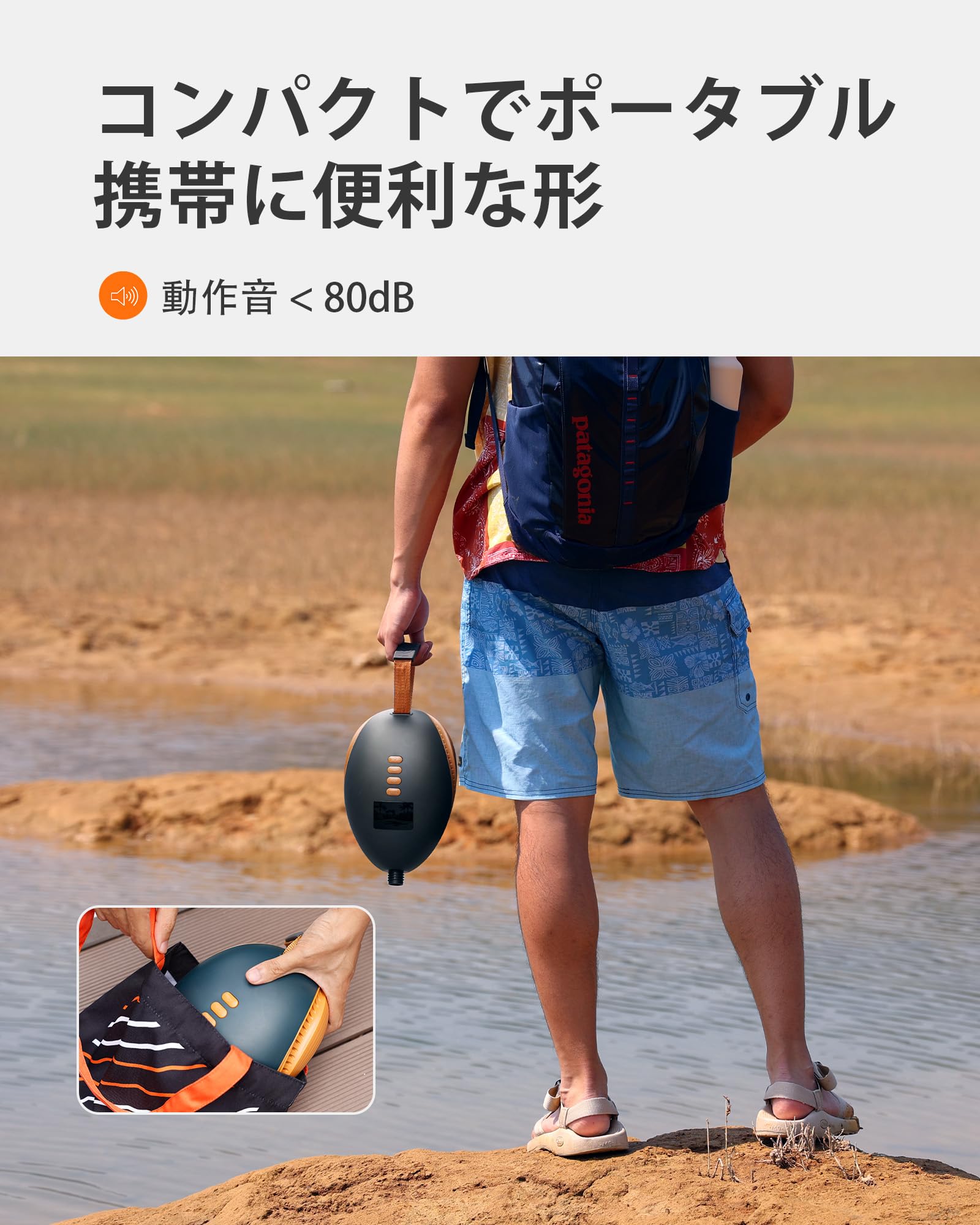 Amazon.co.jp: OUTDOORMASTER 電動エアーポンプ 20psi 電気高圧DC12V