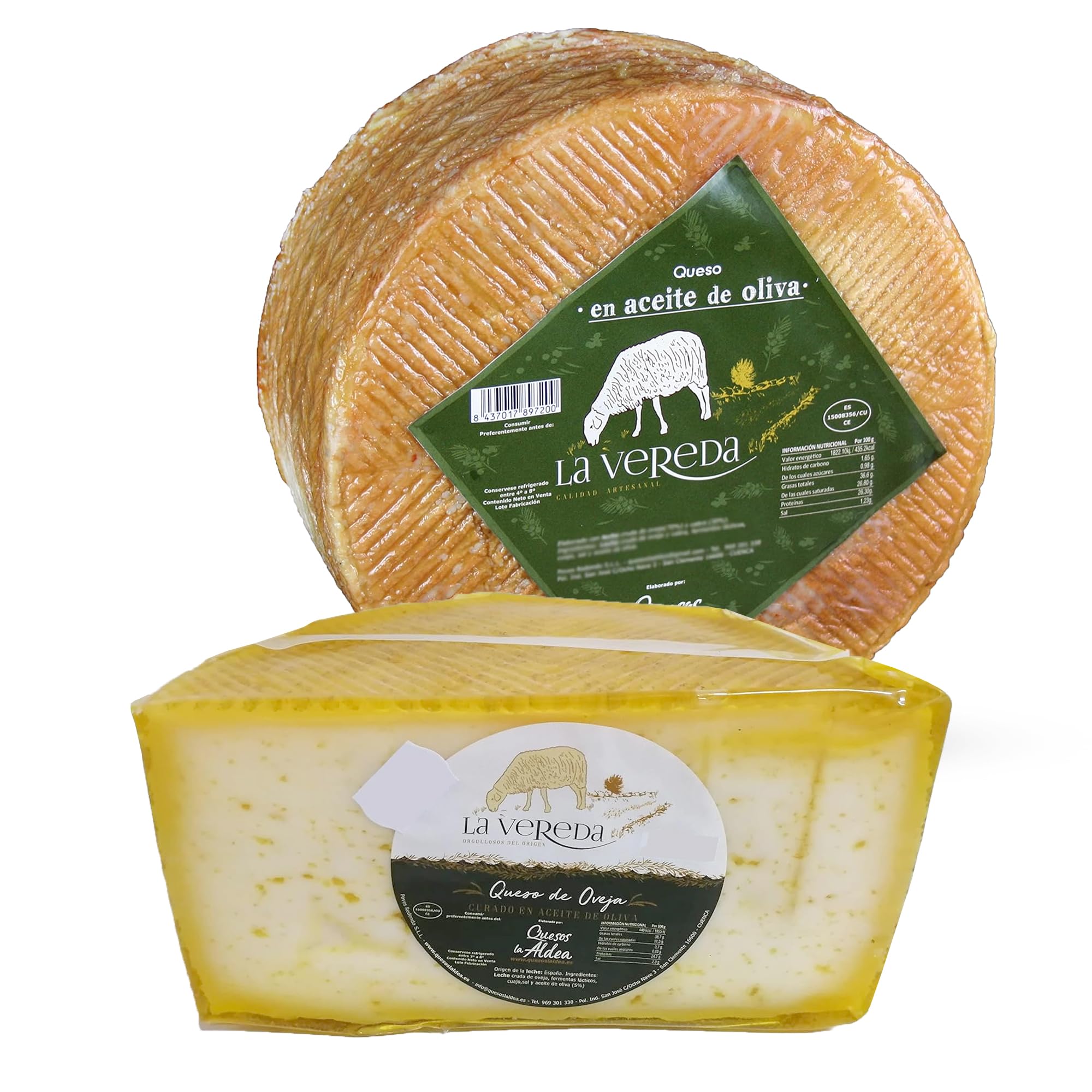Queso Artesano de Oveja Curado en Aceite de Oliva 1.5 kg Gourmet Cesta Regalo