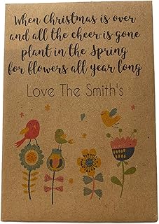 Personalised Christmas Seed Packets X 10– When Christmas is Over - Table Decoration, Stocking Filler, Small Gift, Card Filler - Eco Friendly Stocking Filler