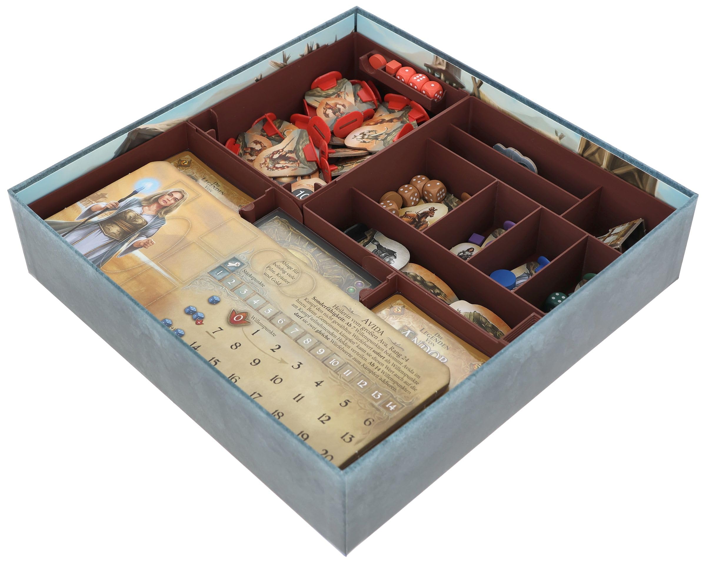 Feldherr Organizer kompatybilny z Legends of Andor: The Distant Land - Wkładka do pudełka z grą planszową - Szybka konfiguracja gry - Łatwy dostęp