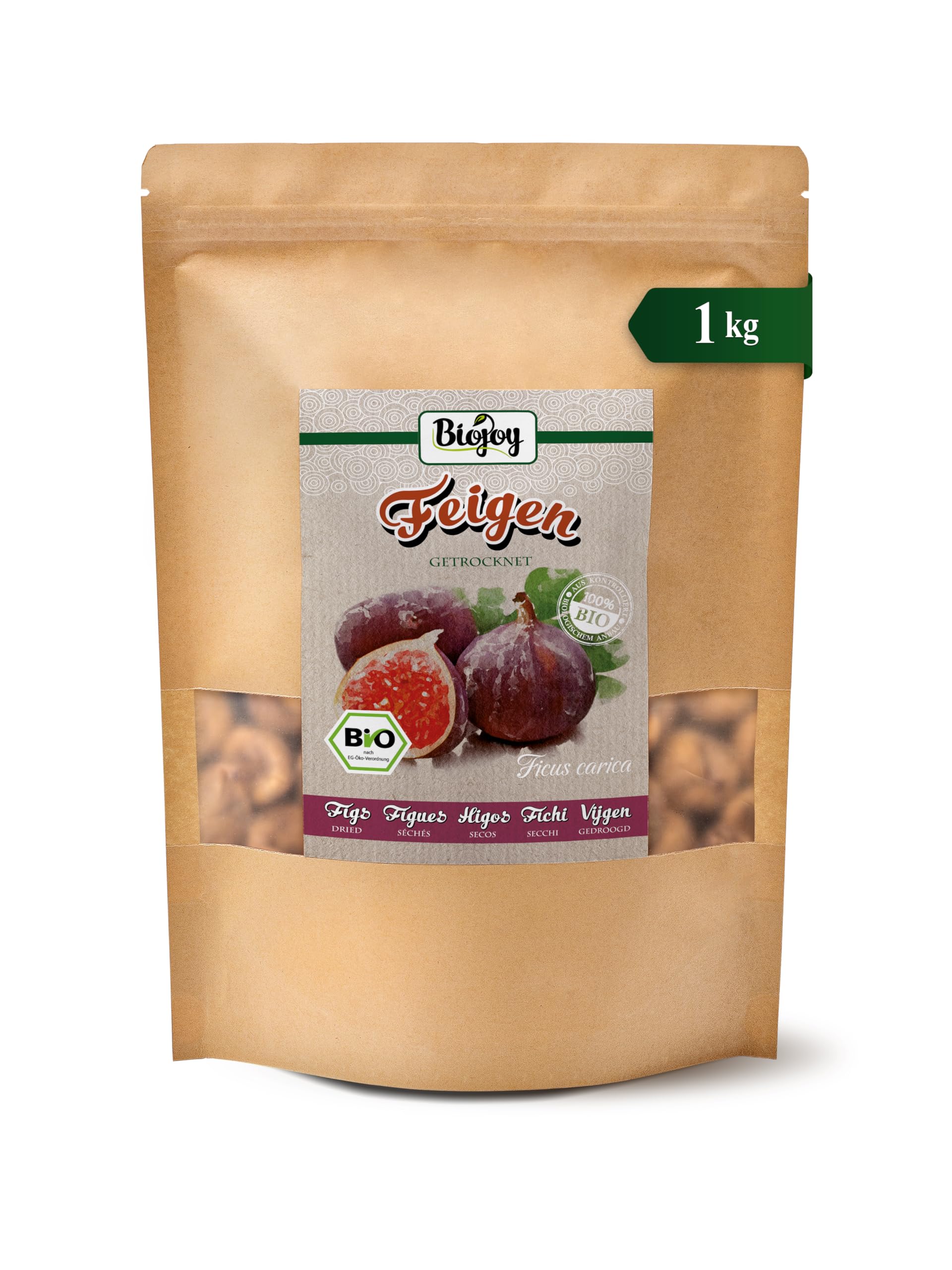 Biojoy Fichi secchi BIO (1 kg), senza zucchero aggiuntо e senza zolfo