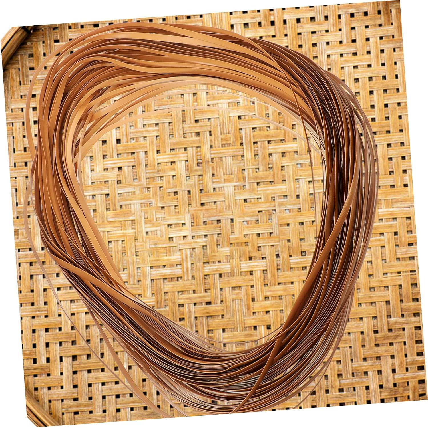 Golden Plastic Cane Strips Roll for Furniture Rattan Weaving DIY Crafts