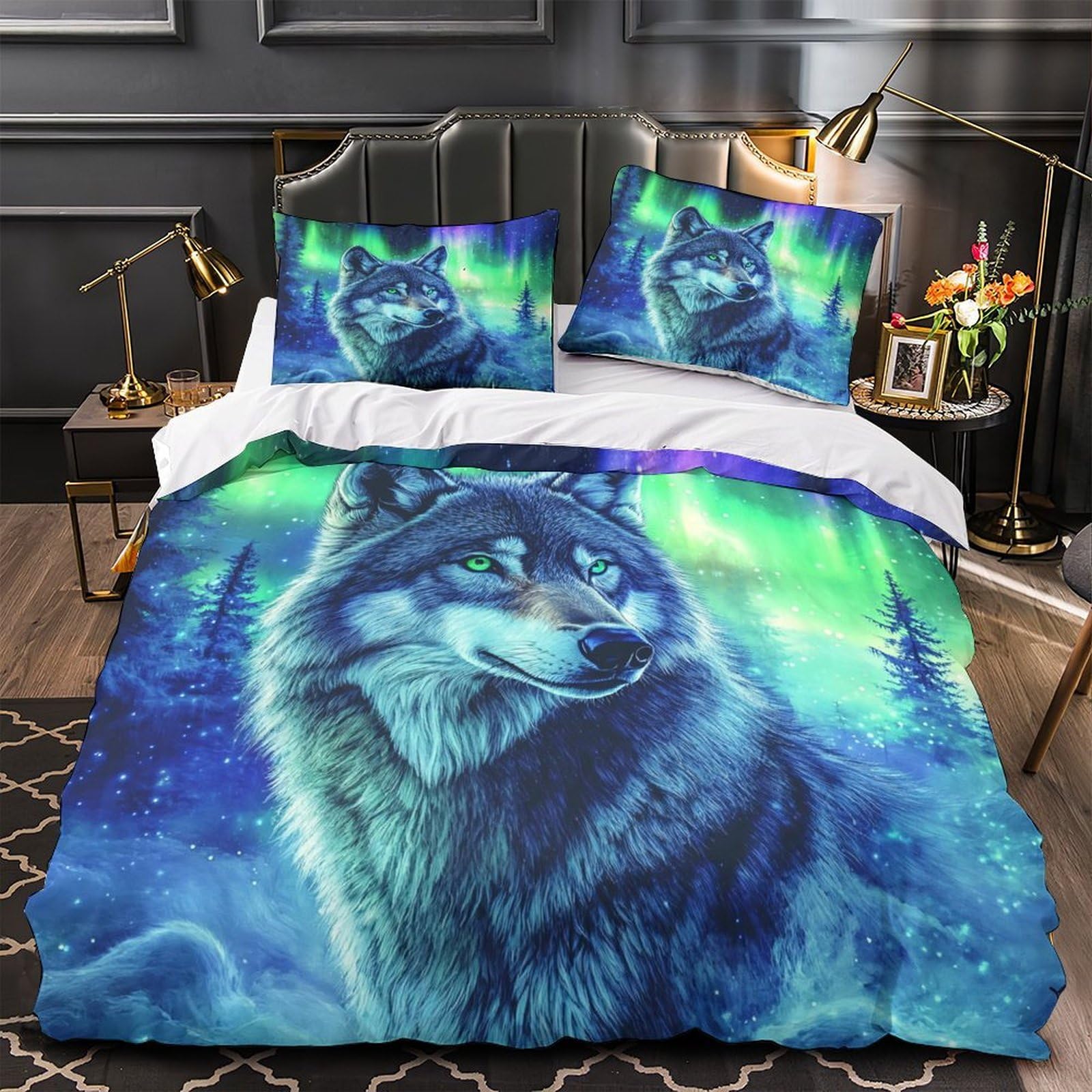 Housse de couette loup respirante pour stopper la chaleur nocturne des ados