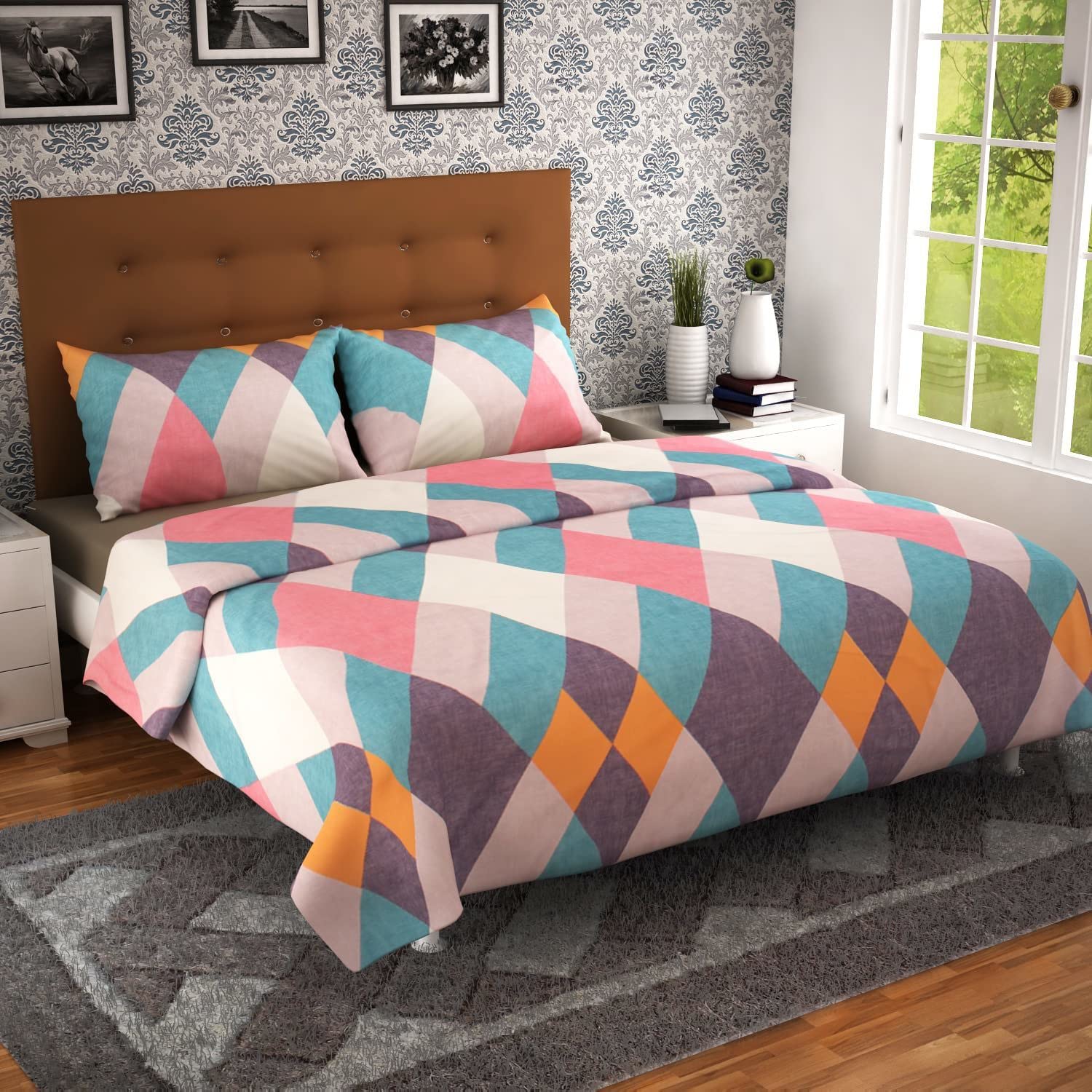 See full amazon price history chart for T Tungol Cotton Feel Glace Cotton Elastic Fitted Printed Queen Size Double Bed Bedsheet with 2 Pillow Cover (72"x72", Multi Box) T Tungol Cotton Feel Glace Cotton Elastic Fitted Printed Queen Size Double Bed Bedsheet with 2 Pillow Cover (72"x72", Multi Box) (B0C38BGR5B) Amazon Price History, Amazon Price Tracker
