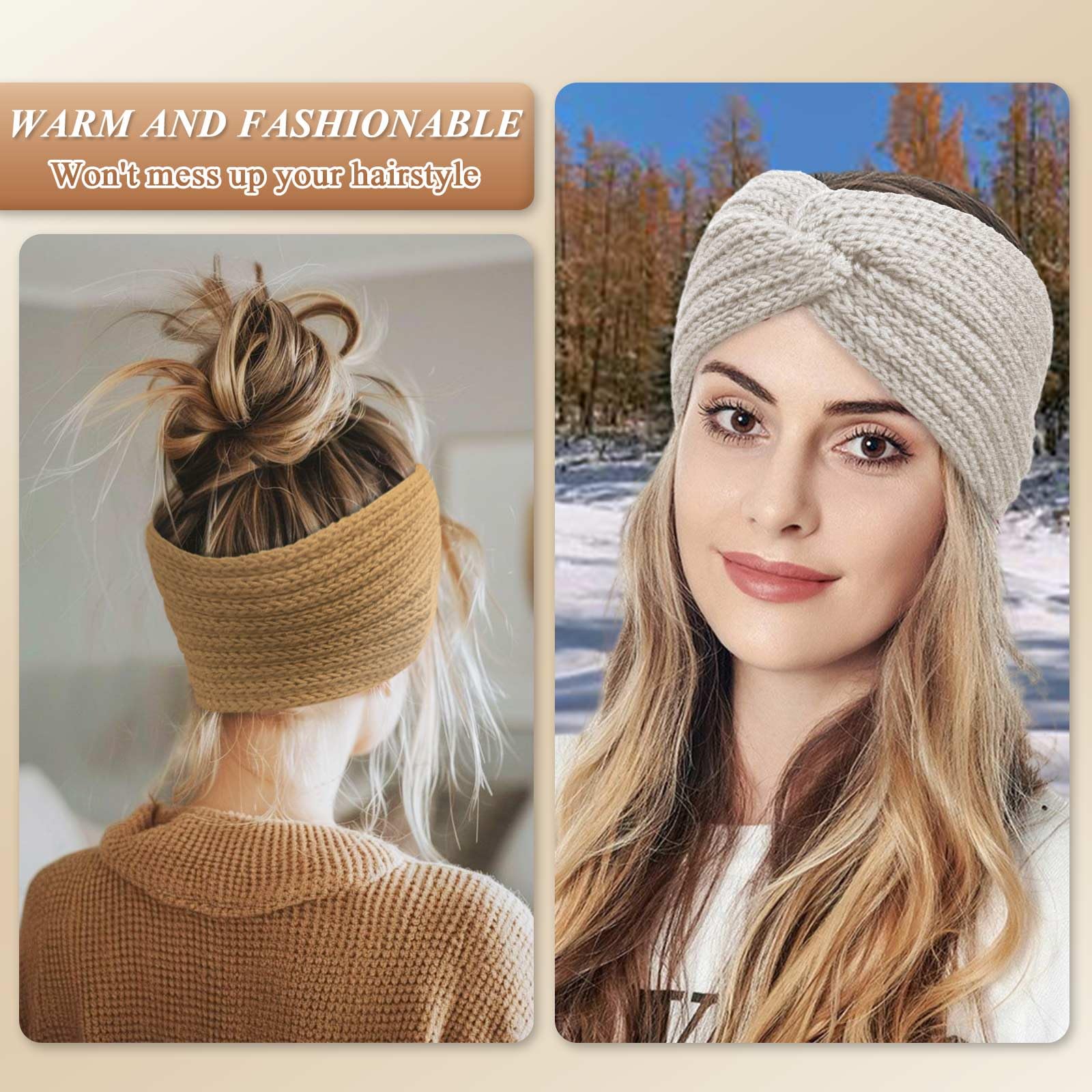 PROPOG Winter Headbands for Women's Hair - Image 3