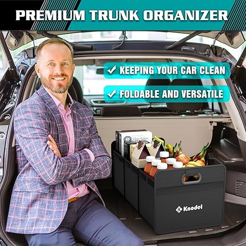 Miniatura 9 de K KNODEL Organizador de maletero de automóvil, organizador plegable para automóvil, consolas y organizadores automotrices, almacenamiento de 3