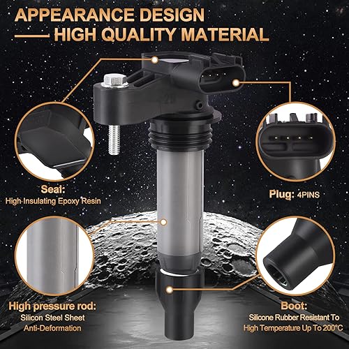 Miniatura 2 de Paquete de bobinas de encendido UF569 compatible con Chevy Traverse Cadillac ATS CTS Saturn GMC Acadia