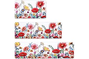 3Pcs Farmhouse Country Rugs for Living Room, Bedroom, Kitchen, Spring Decor