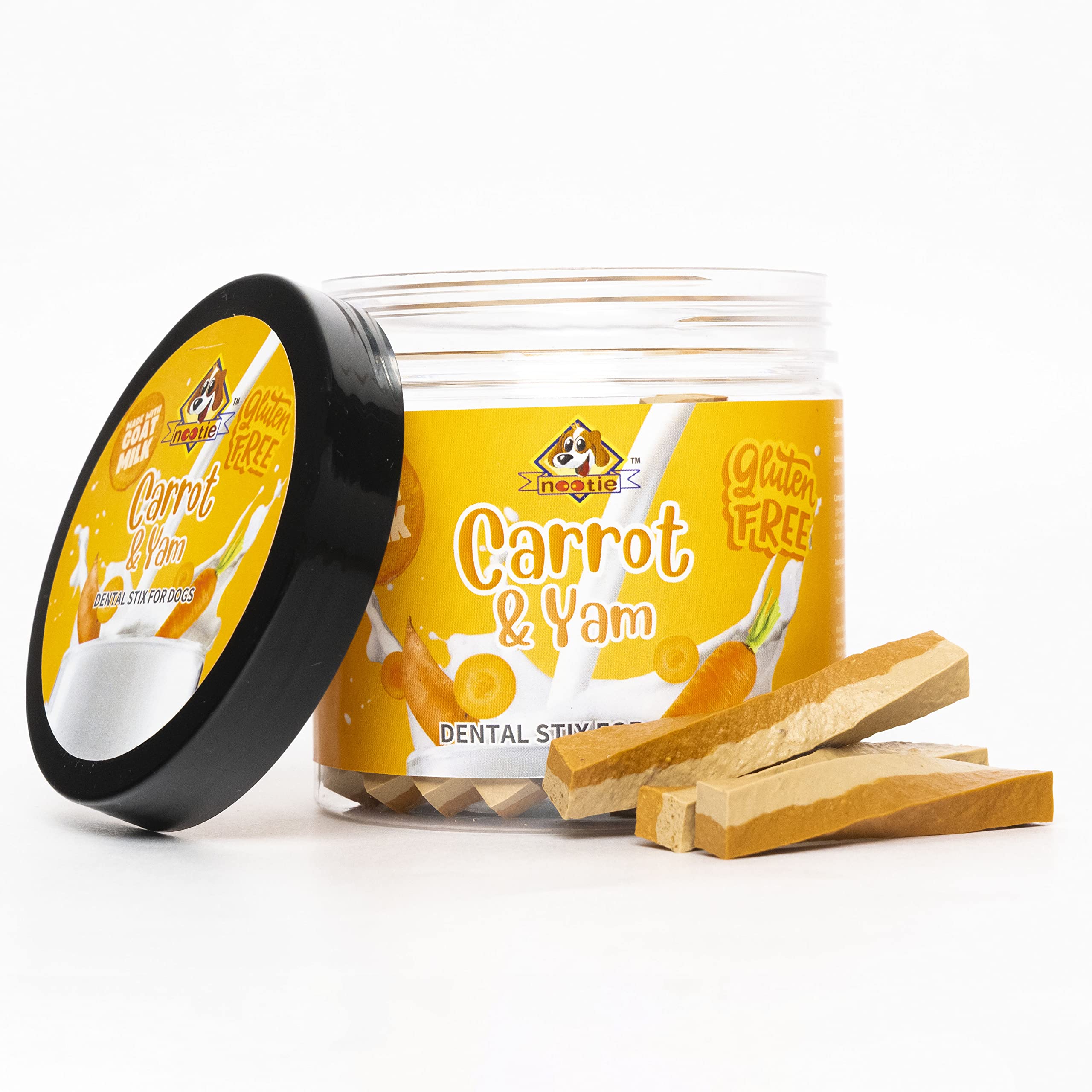 Nootie Gluten Free Dental Stix for Dogs Treats for All Life Stages Complete Dental Care with Omega 3 & 6 for Healthy Coat-250 GMS (Carrot) (B0C391NWLS) Amazon Price History, Amazon Price Tracker
