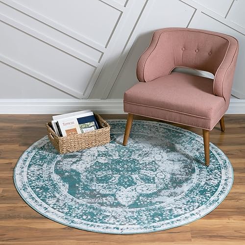 Miniatura 71 de Rugs.com - Alfombra de la colección Monte Carlo, alfombra de 4 x 6 pies de color azul medio perfecta para salas de estar, comedores grandes y