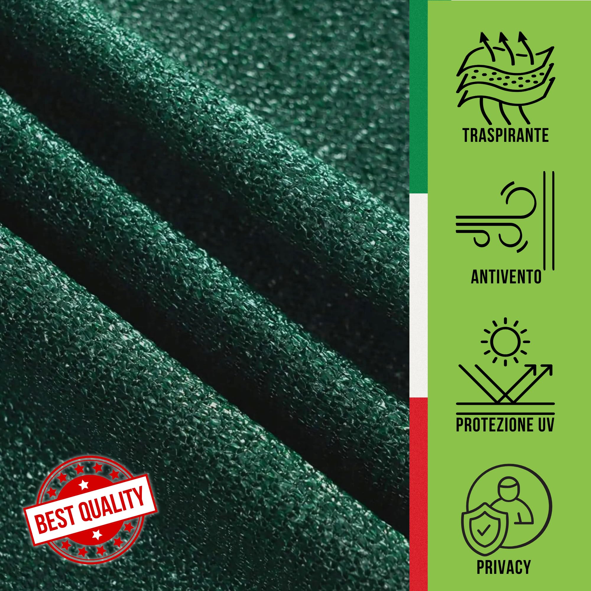 ROM PLASTICA Telo Ombreggiante Oscurante Giardino, 80% Di Protezione, 100% ITALIANO,Rete Ombreggiante 1x25 metri, Frangivento Recinzione,Teli Ombreggianti Da Esterno,Telo Parasole Per Esterni