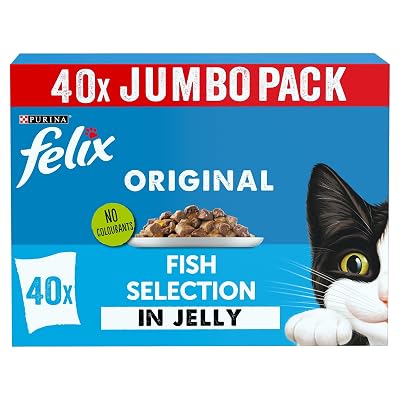 FELIX Original Fish Selection in Jelly Wet Cat Food 40x85g