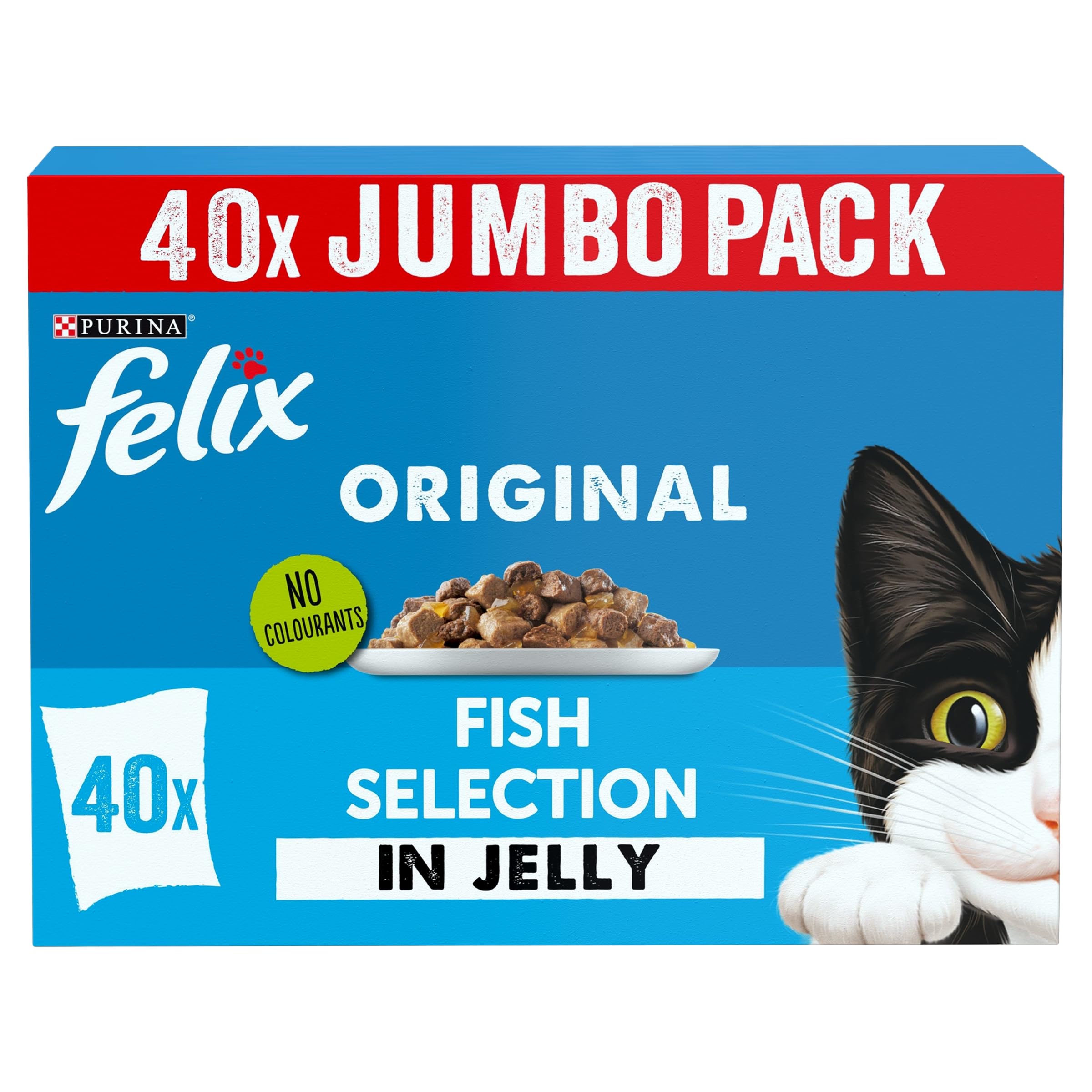 Original Fish Selection in Jelly Wet Cat Food 40x85g