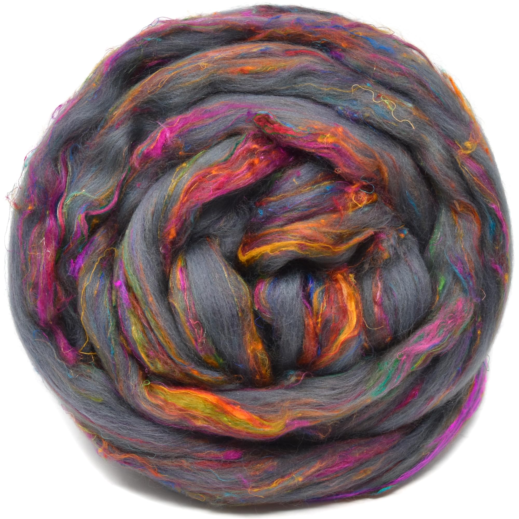 Living Dreams Yarn Mezcla de fibra de seda merino y sari para hilado y fieltro. Parte superior peinada súper suave.