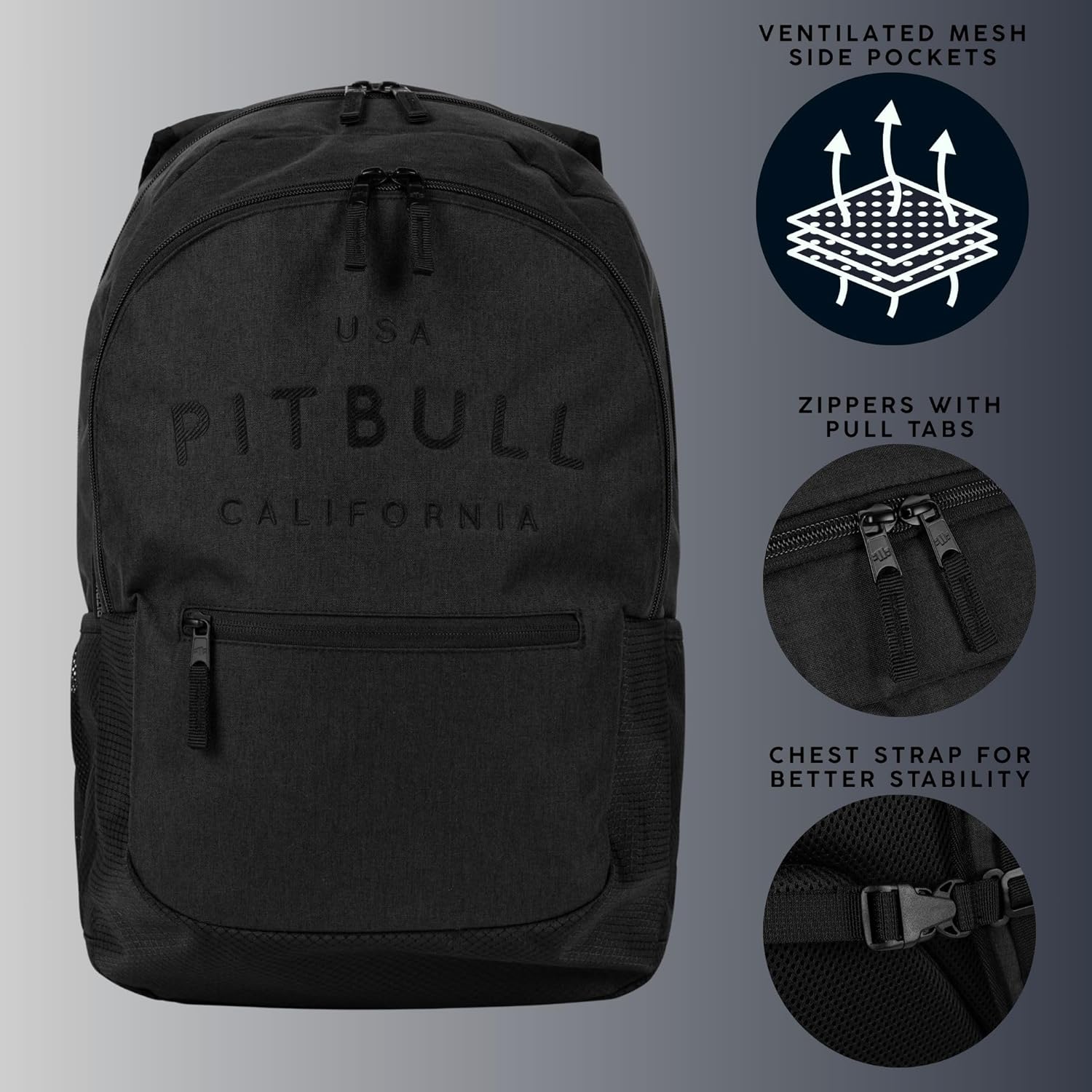 PITBULL - Backpack CONCORD II USA CAL, 30L Sports Daypack, Unisex