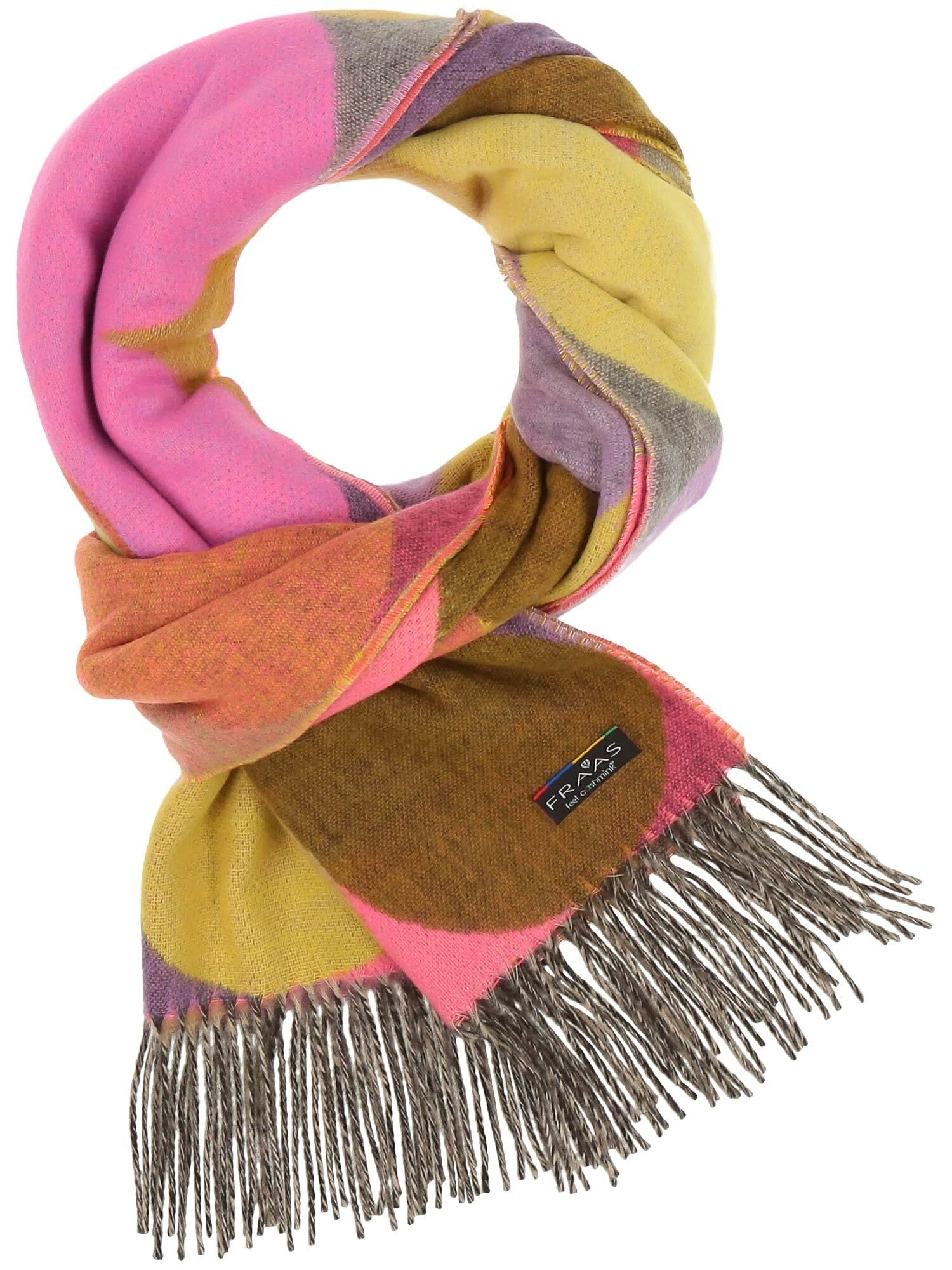 FRAAS Cashmink Schal 56 x 200 cm - Weicher als Kaschmir - Made in Germany - Stola mit gaphischem Muster für Damen - XXL Schal Multicolor