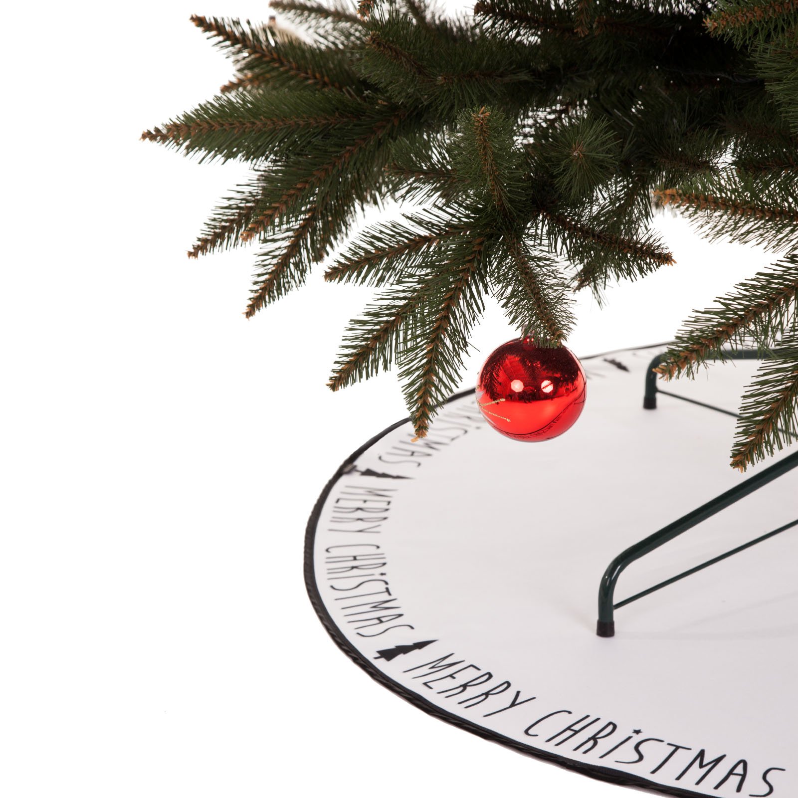 coopz Weihnachtsbaumdecke Christbaumdecke Branches Rund 106 cm Christbaum Weihnachtsbaum Tannenbaum Decke Schutz, Farbe:messingfarben