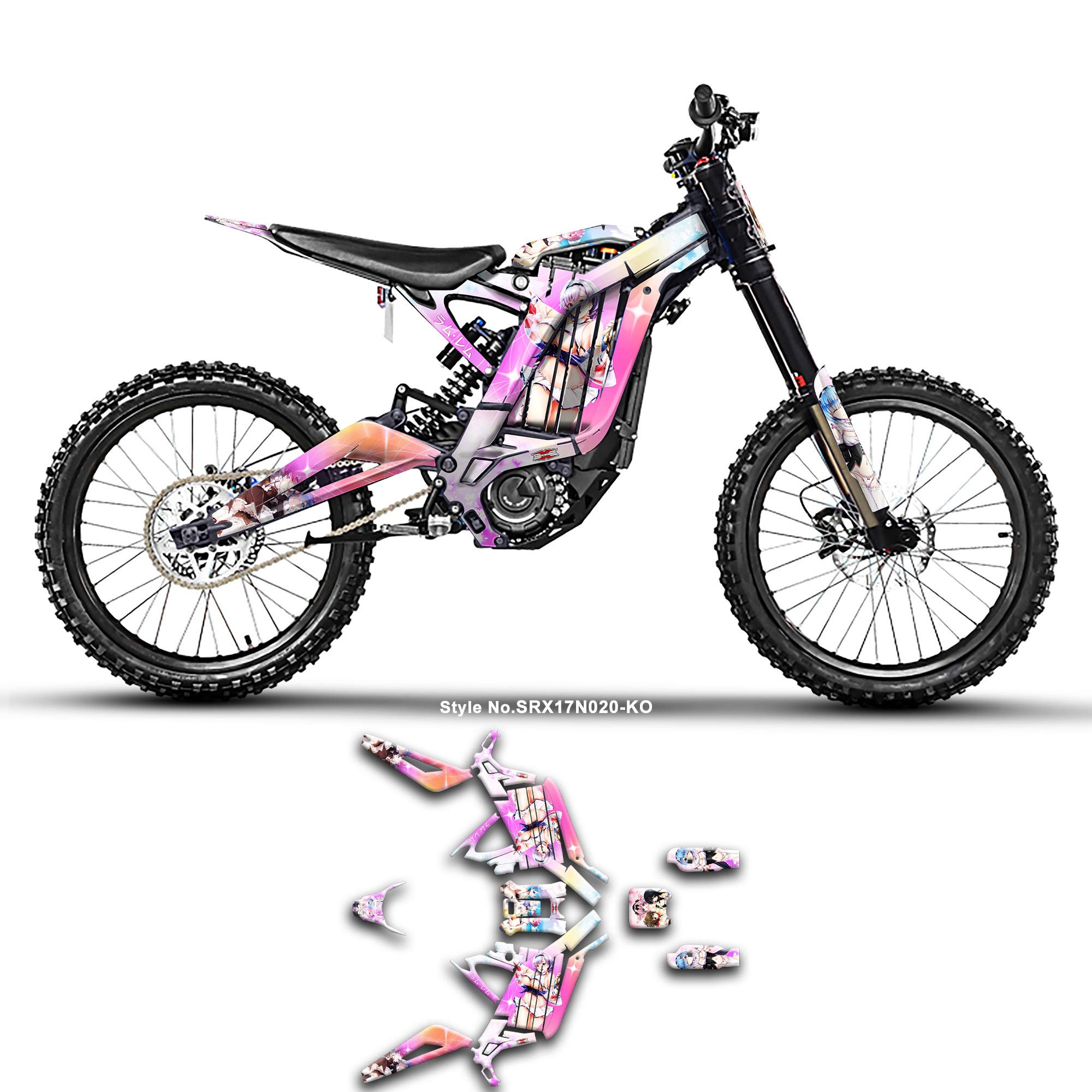 Kungfu Graphics Custom Decal Kit for Sur-Ron Light Bee X with Fastace Fork Off-Road Motorcycle Dirt Bike, SRX17N020-KO