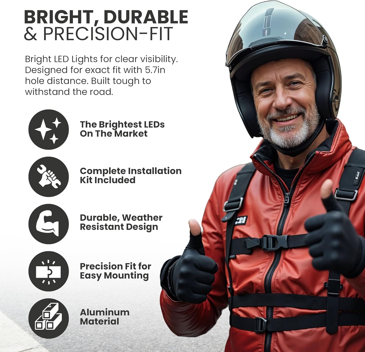 Radiantz Motorcycle License Plate Frame - Real Flex Integratorz 2 Plate Frame with Running, Brake and Turn Signal LEDs - Durable 6-Inch License Plate Frame - Stylish and Sleek Design - Chrome Finish