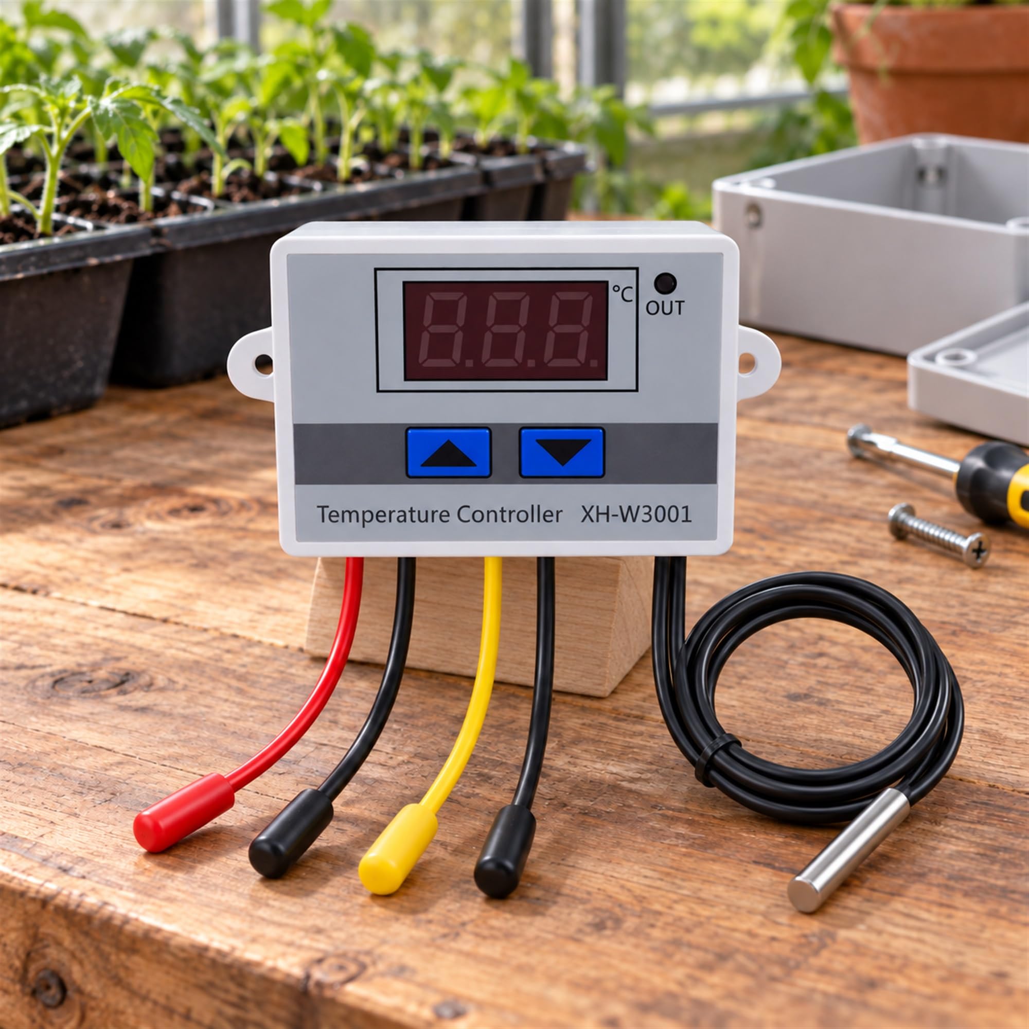 Digital Temperature Controller with Adjustable Setting for Temperature Monitoring, Regulation and Control Projects