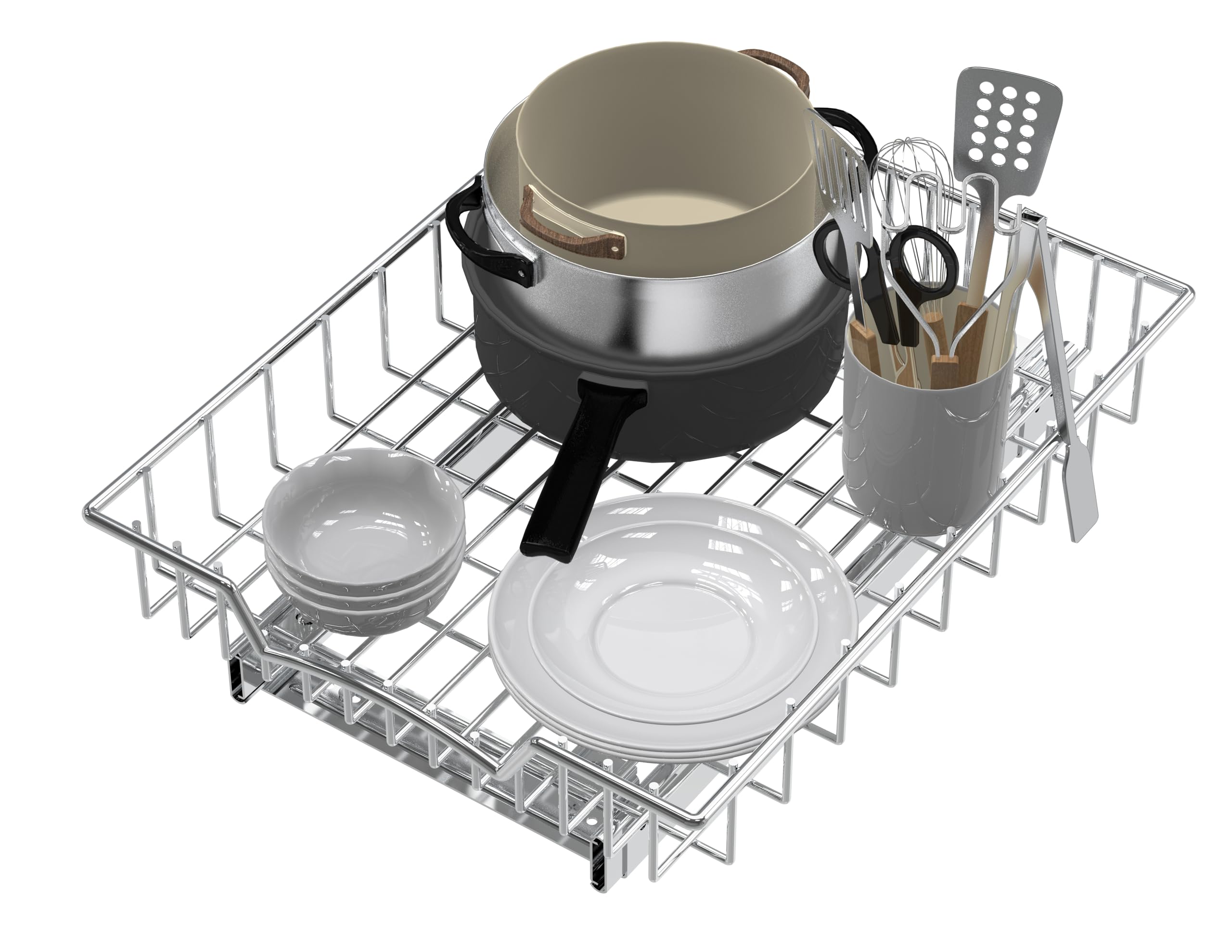 Simple Houseware Under Cabinet Pull Out Sliding Shelf Drawer, 17Dx13W