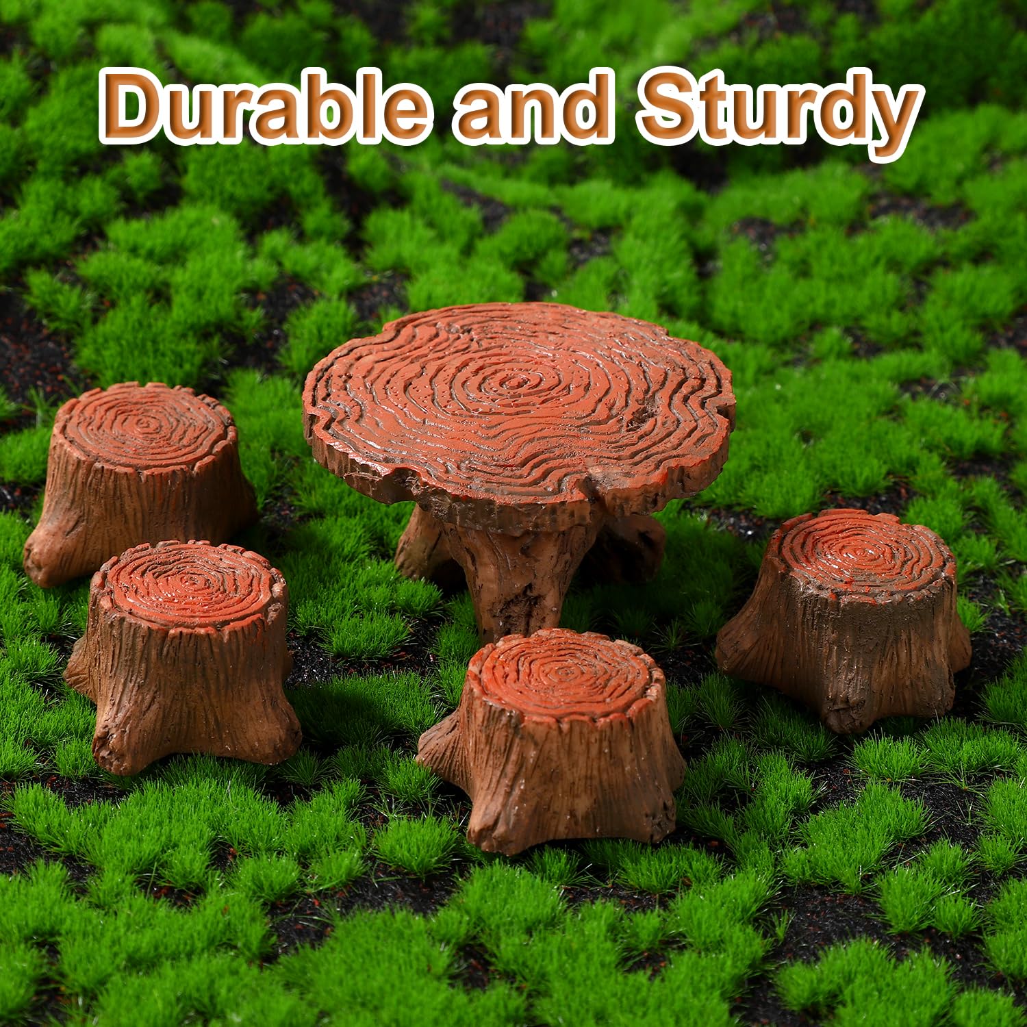 Ensemble Miniature Table Et 3 Chaises En Résine - Pour Maison De Poupée, Jardin Féerique, Décoration DIY - Style Rétro