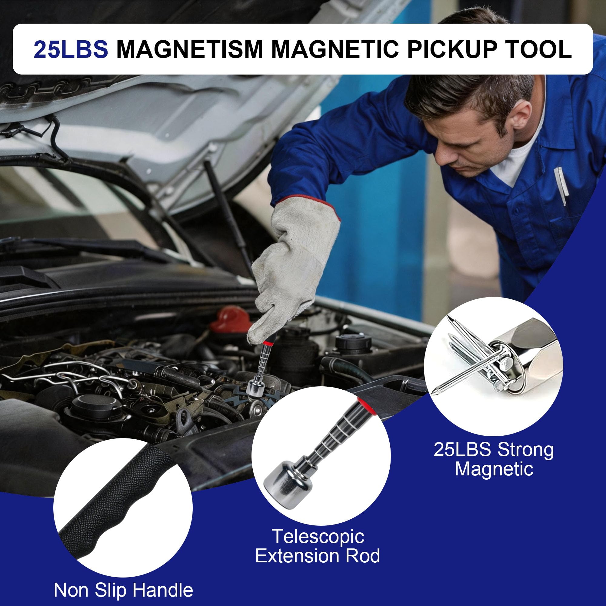 Magnetic Tool Mat & Pickup Kit - Garage Organization -3