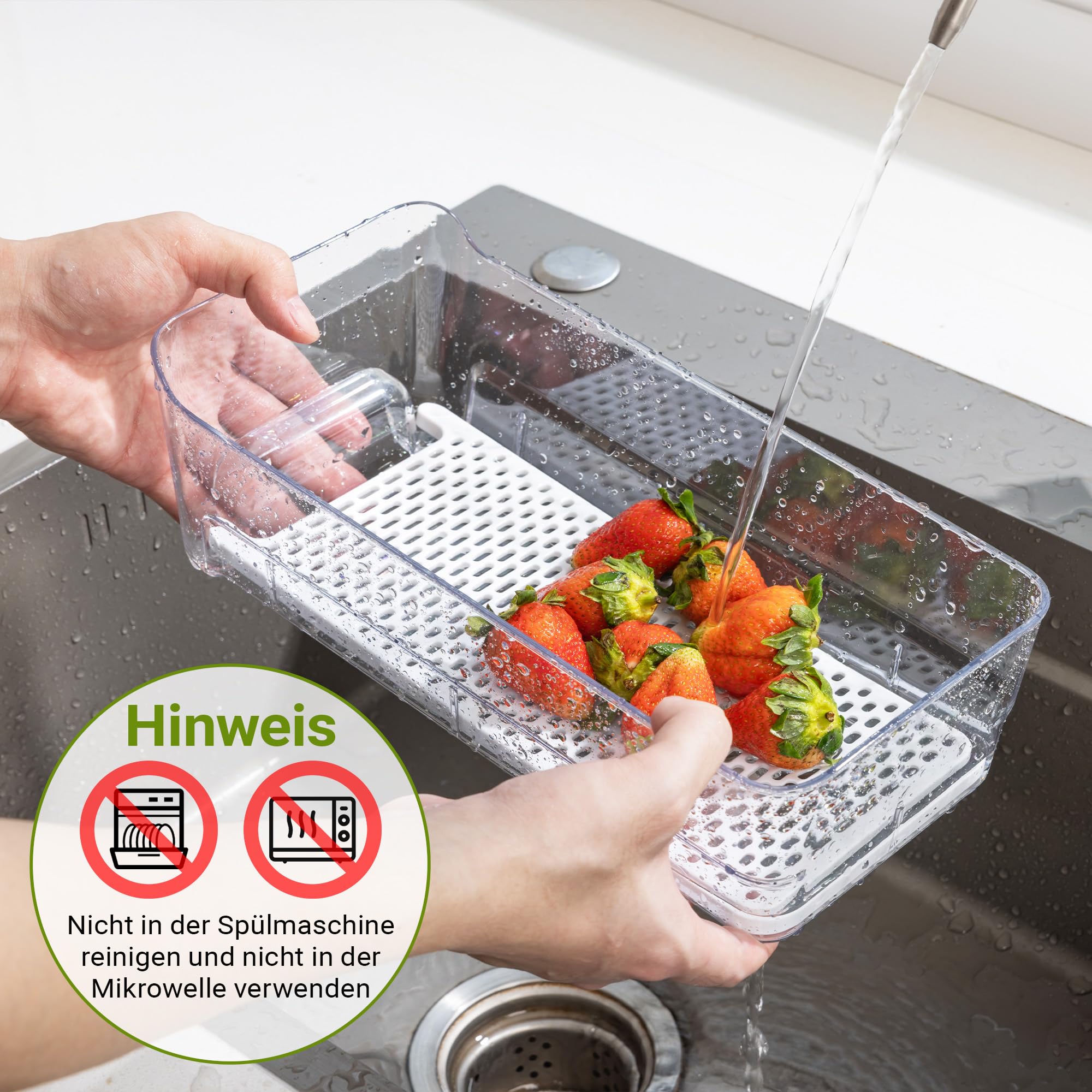 Imncya 6er-Pack stapelbare Auszugsschubladen für den Kühlschrank, transparente Kühlschrankschubladen mit Deckeln, stapelbare Aufbewahrungsschubladen für Gemüse, Obst und Lebensmittel
