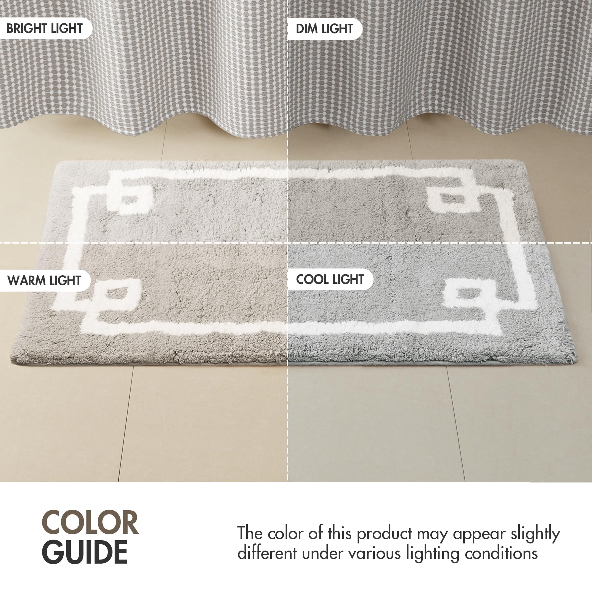 Madison Park Evan Alfombra de baño 100% algodón de Pelo Medio, Ultra Suave, Absorbente de Agua, Secado rápido, Lavable, lujosas alfombras de Color sólido para bañera, Ducha y baño, 24 x 40, Gris