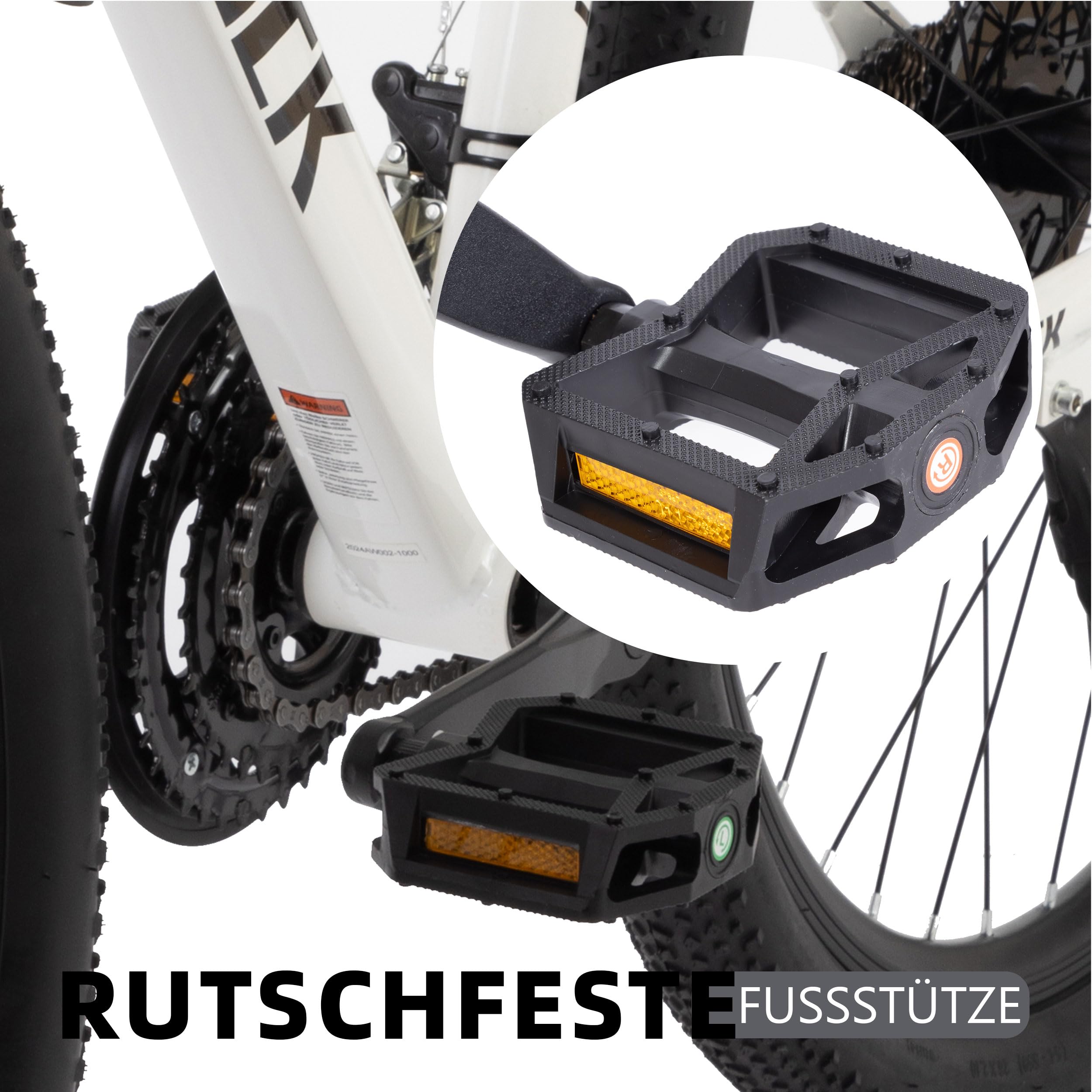 STAPERFO Bicicleta de montaña de 26 pulgadas Hardtail – MTB con 21 marchas y frenos de disco, horquilla de suspensión, bicicleta para hombre y mujer a partir de 160 cm – Bicicleta de ciudad y terreno