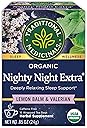 Traditional Medicinals Organic Nighty Night Extra Tea With Valerian Root for Relaxation, 16 Tea Bags (Pack of 1)