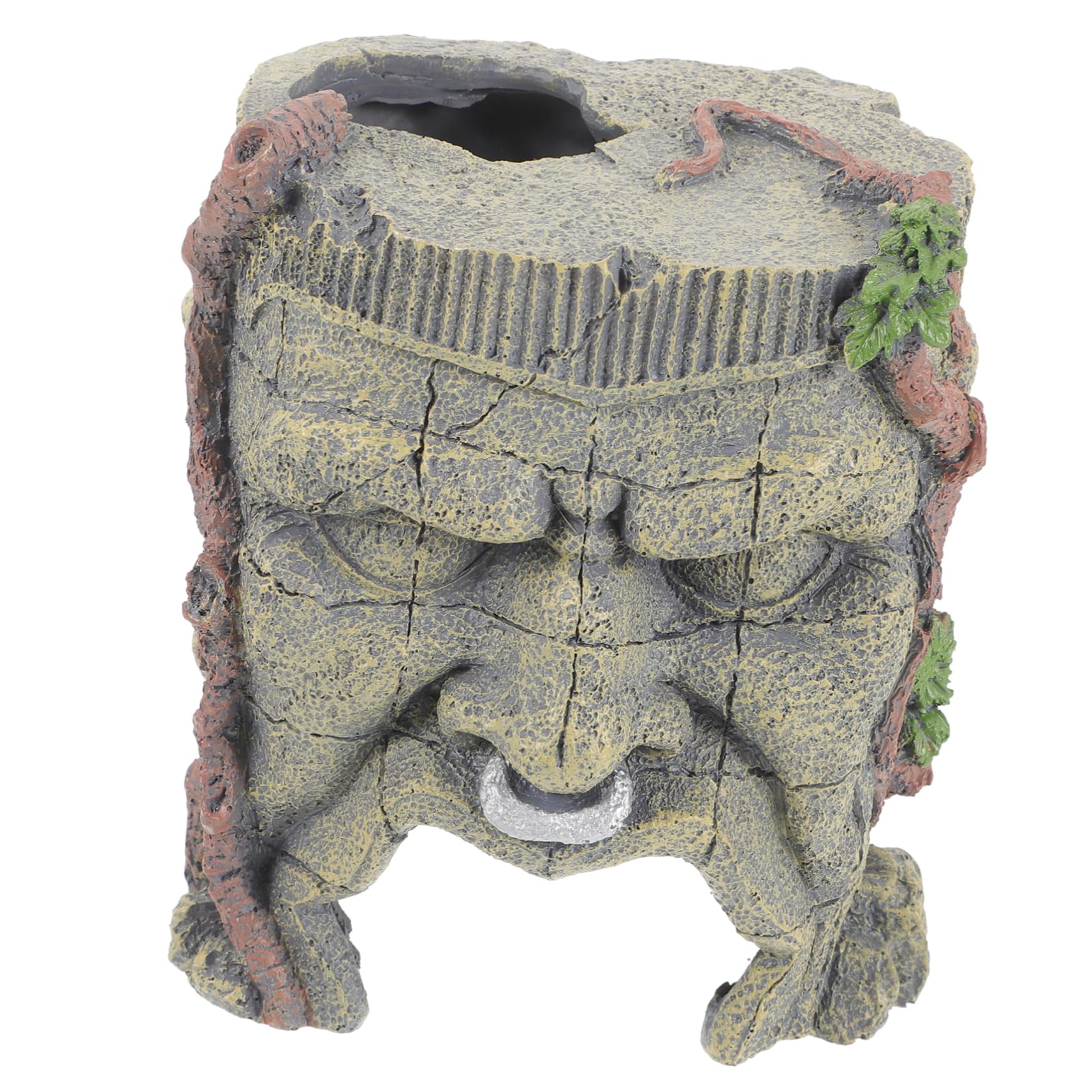 Happyyami 4 Piezas Paisajismo De Peceras Escondite Piel De Pescado Hamaca De Lagarto Piel De Roca De Reptil Adorno De Cueva De Reptiles Recinto De Tarántula Decoración De Reptiles Resina