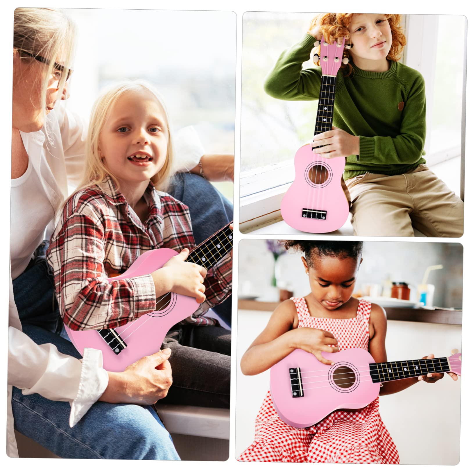 Ukulélé de Tilleul avec Sac Cordes de Rechange et Médiator Instrument Musical pour Garçon Fille et Adultes pour Débutants