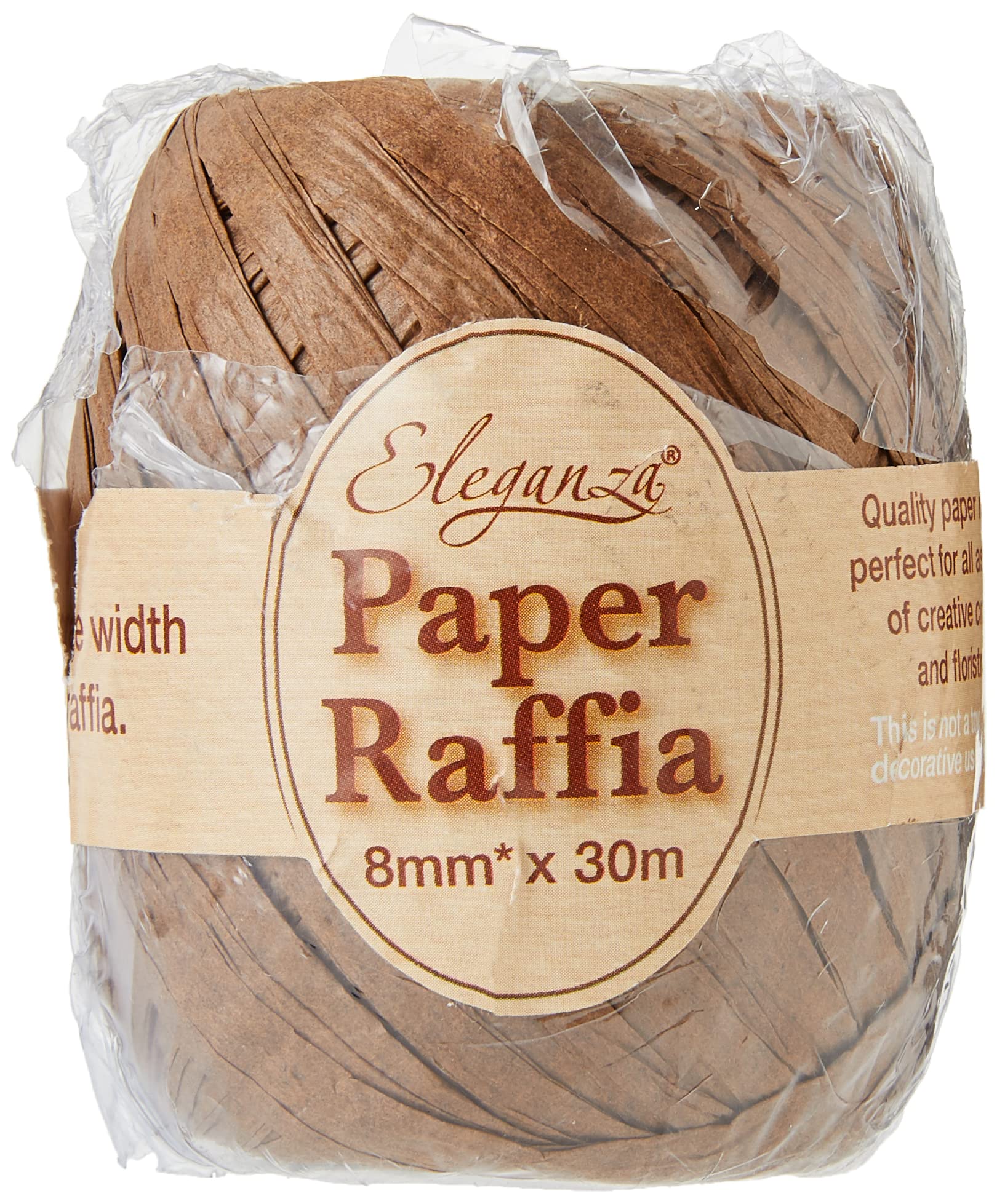 Eleganza Brown Paper Raffia 8Mm X 30M No.58 Chocolate,