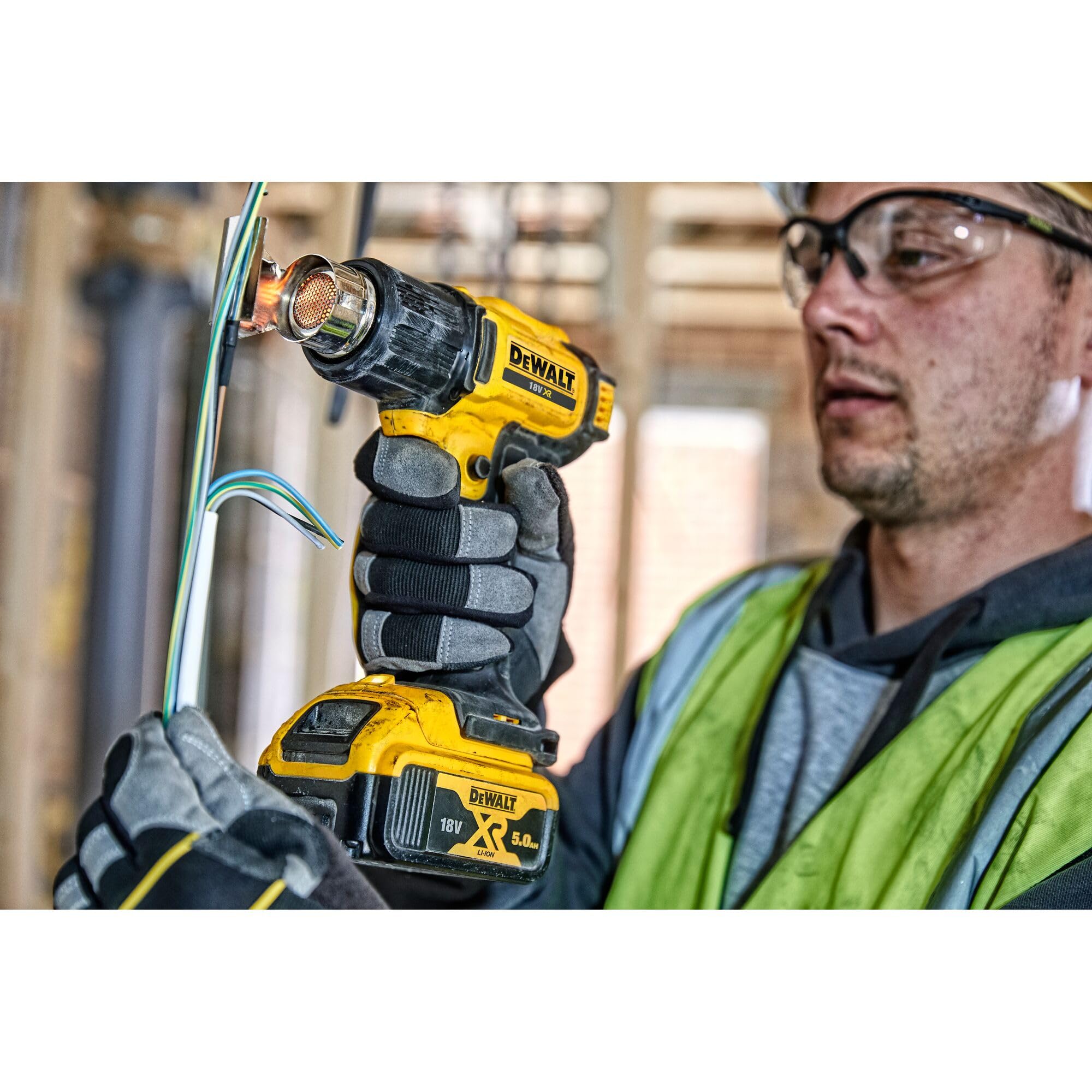 DEWALT DCE530N-XJ Pistola de Aire Caliente XR 18V 290-530°C 2 Temperaturas LED