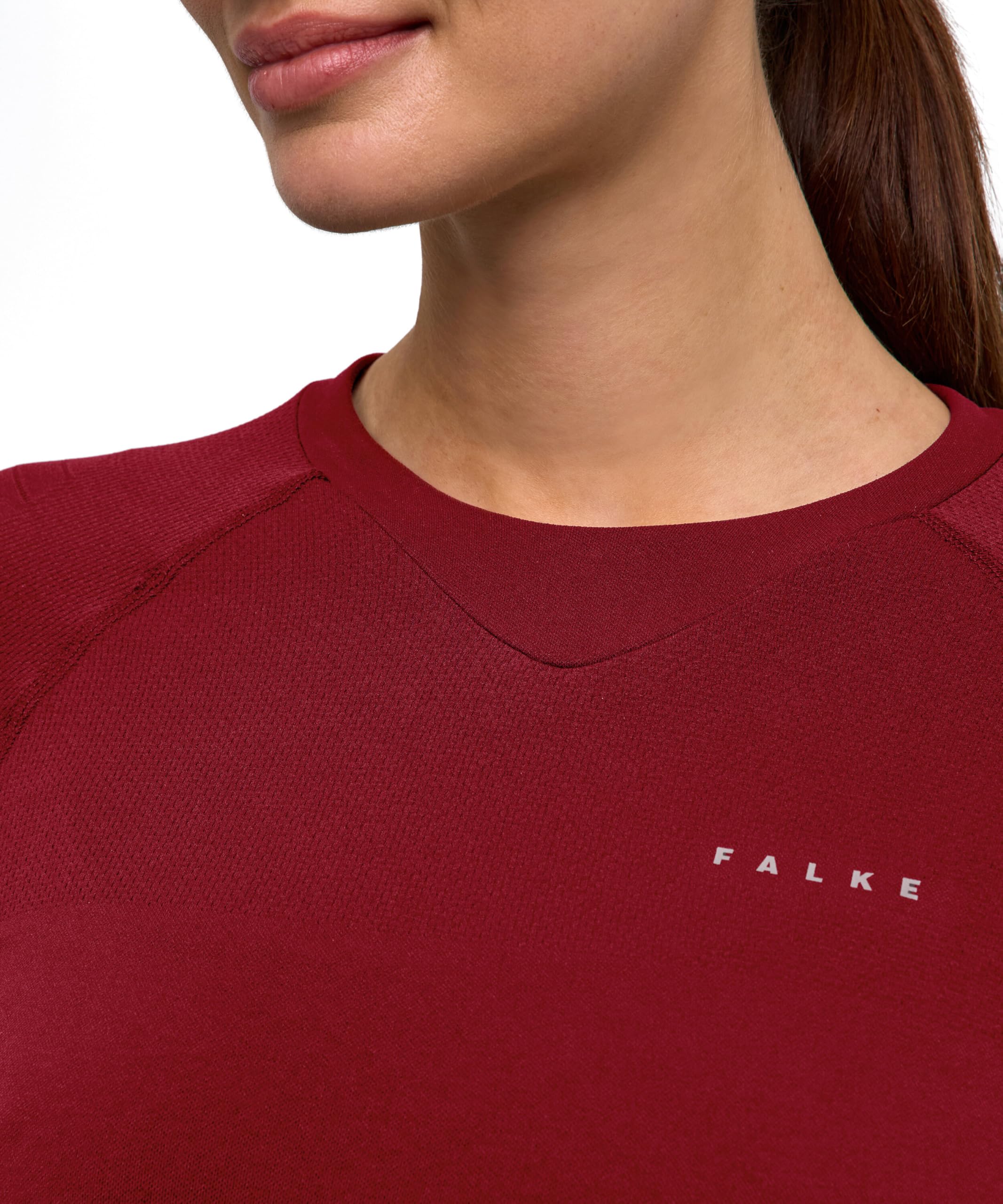 FALKE Mujer Maximum Warm Round Neck Camiseta técnica Deportiva Manga Larga para climas fríos a Muy fríos Secado rápido Transpirable sostenible Hilo Funcional 1 Pieza