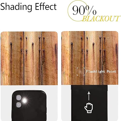 Miniatura 7 de Cortina opaca de madera para puerta de granero para dormitorio de niños, con bolsillo para barra, cortina opaca moderna para puerta de granero