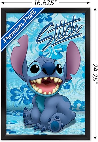 Miniatura 3 de Trends International Disney Lilo and Stitch - Póster de pared sentado, 22.4 pulgadas de largo x 14.7 pulgadas, versión enmarcada en negro