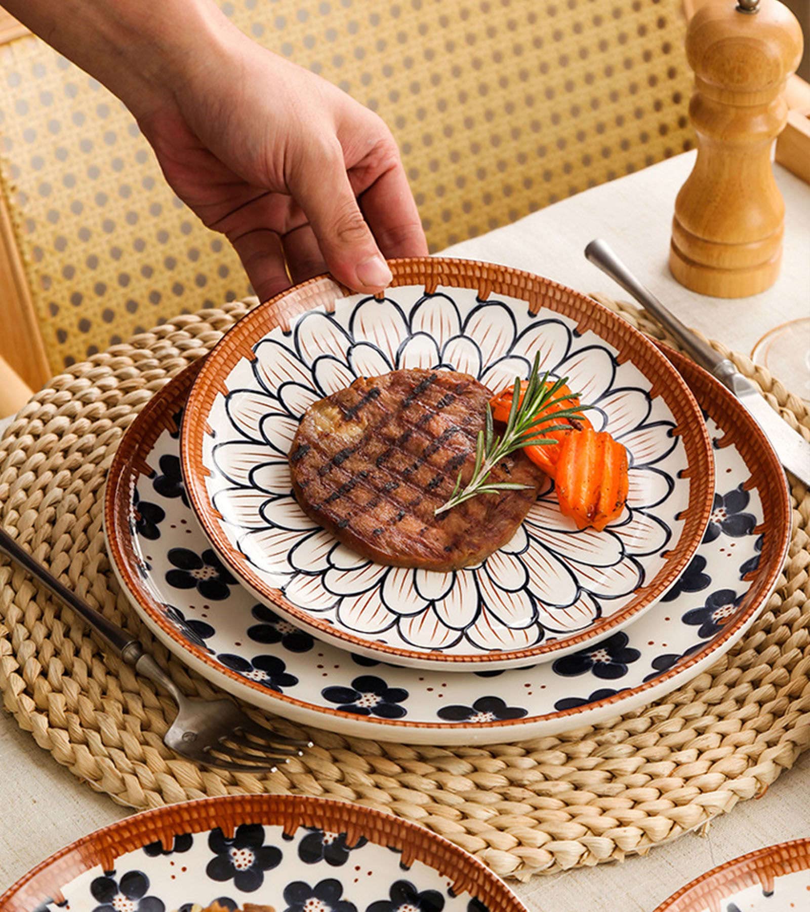 Assiettes, Assiettes à dîner divisées, assiette de contrôle du régime(10inc)