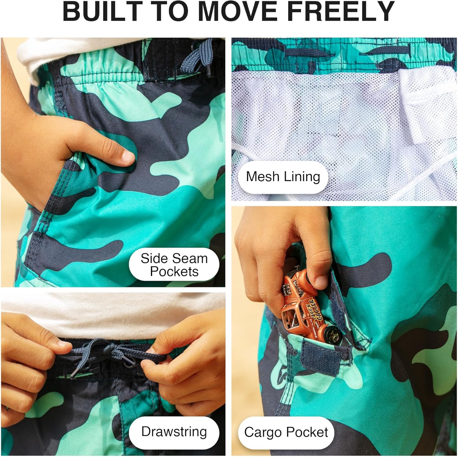 Kanu Surf Boys Specter Quick Dry UPF 50+ Beach Swim Trunk - Image 3