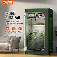 Vista 2 de VEVOR - Ventilador de conducto en línea, de 8 pulgadas, 750 CFM con controlador de velocidad variable, ventilador de escape de ventilación