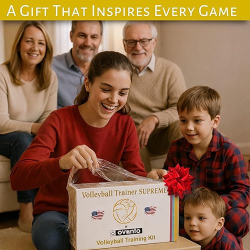 Miniatura 3 de OVANTO Equipo de entrenamiento de voleibol – Equipo de voleibol en solitario en 4 estilos para servir, pinchar, establecer y pasar como un