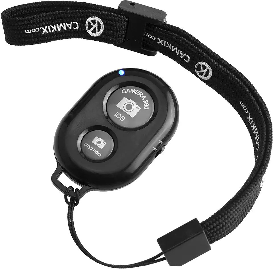 CamKix Wireless Bluetooth Camera Shutter Remote Control for Smartphones - Create Amazing Photos and Selfies - Compatible with all IOS and Android Devices with Bluetooth/Including Wrist Strap