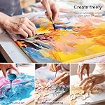 PHOENIX Petite toile à étirer pour la peinture 6x6 Inch/7 Pack de valeur, 8 Profil Triple de 5/8 pouces 100% Toile blanche blanche en coton, Toile carrée encadrée pour l'huile acrylique & Verser de l'art