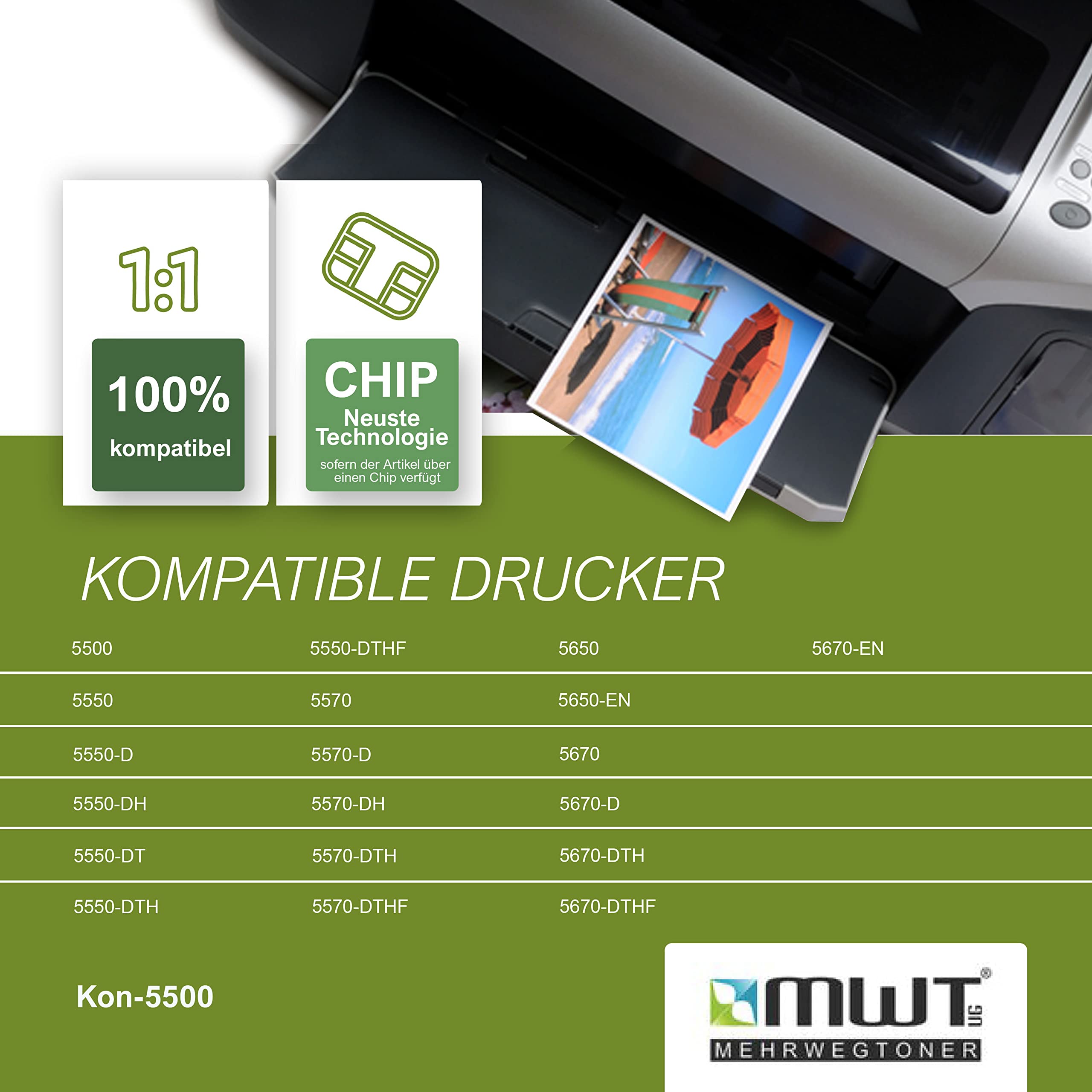 Mehrwegtoner Toner 4X toner kompatybilny jako zamiennik do Konica Minolta Magicolor 5500 5550 5570 5650 5670 5670