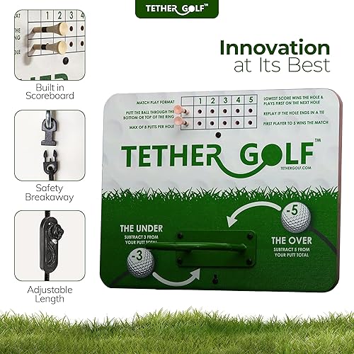 Miniatura 3 de Tether Golf Juego de golf para interiores y exteriores, juego de golf único para que toda la familia lo disfrute, utiliza tu putter favorito o tira