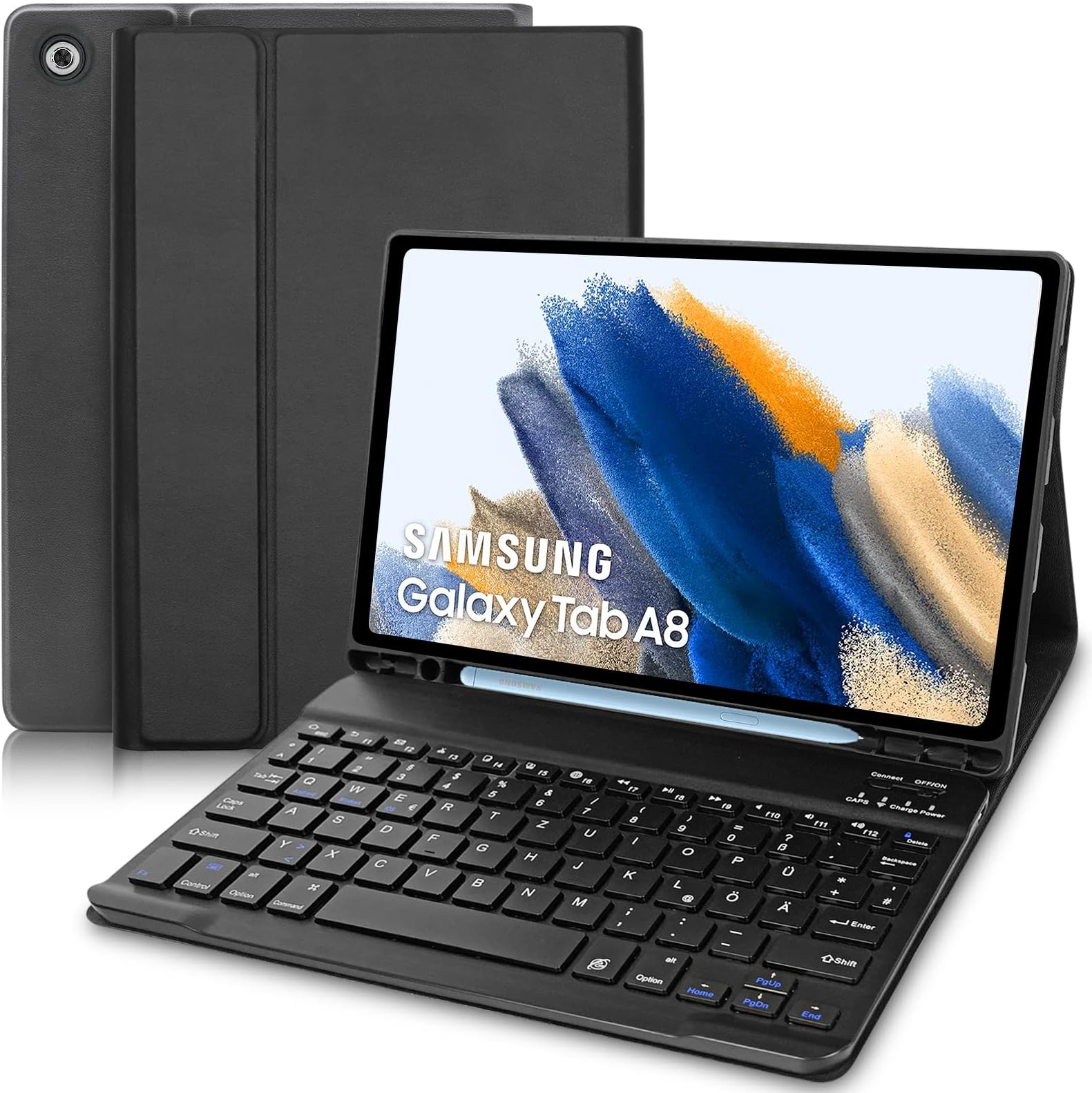 Galaxy Tab A8 Hülle Mit Tastatur Samsung Galaxy Tab A8 Hülle mit Tastatur - Schutzhülle mit Pencil