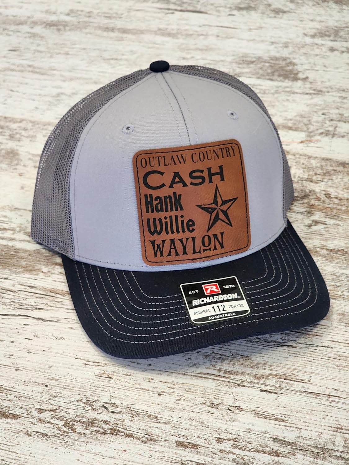 Outlaw Country Trucker Hat, Richardson 112 Cap, Mesh Back Snap Closure, Music Festival Gift