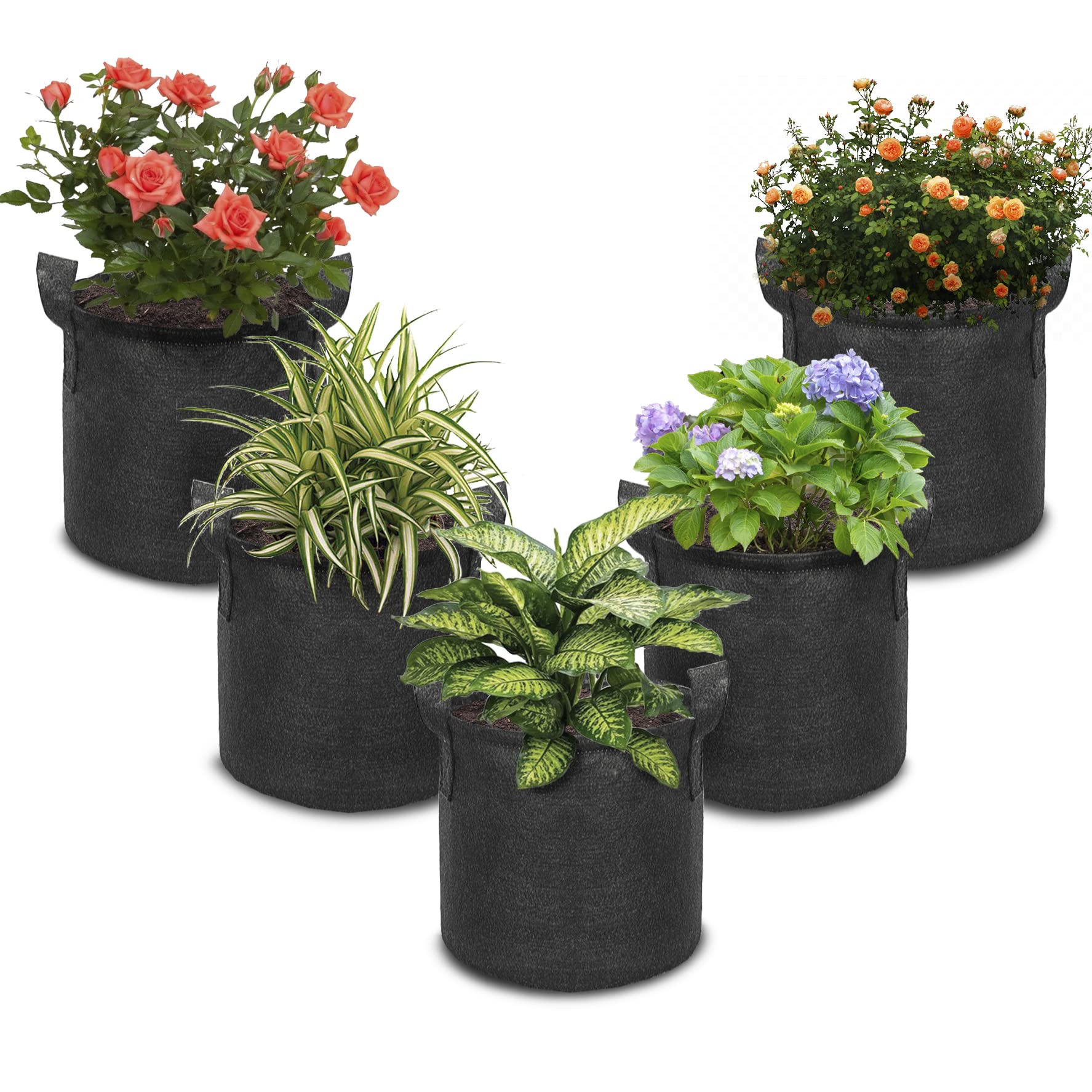 See full amazon price history chart for HIPPO 5 Pack Grow Bag Heavy Duty 400G Thickened Non-Woven Fabric Plant Growing Pot for Outdoor Garden (Black || 10INX12IN) HIPPO 5 Pack Grow Bag Heavy Duty 400G Thickened Non-Woven Fabric Plant Growing Pot for Outdoor Garden (Black || 10INX12IN) (B084BVD4TY) Amazon Price History, Amazon Price Tracker